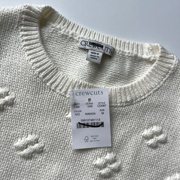 J.Crew Crewcuts Bobble Sweater for Girls in Ivory Size Medium NWT - Picture 3 of 7